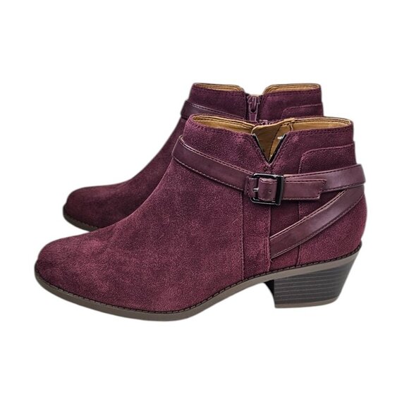 Vionic Womens Farrah Ankle Bootie, Port Wine, Suede, Comfort, Size 7.5 - Picture 10 of 10